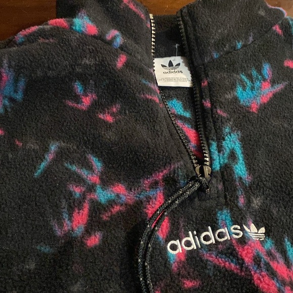 ADIDAS 1/4 ZIP FLEECE CROPPED JACKET💖 - Picture 7 of 15